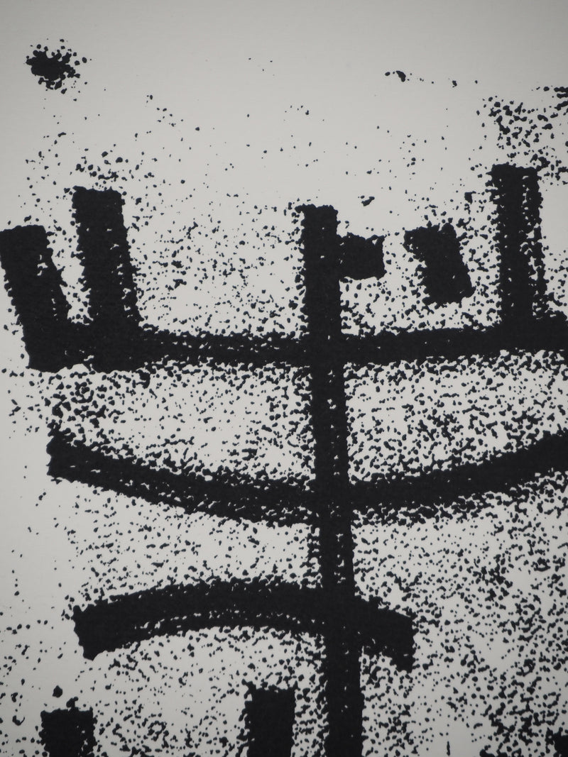 Jean LEPPIEN : Abstraction linéaire, Sérigraphie originale signée