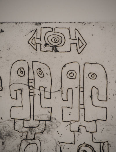 Jacques SOISSON : Les funambules, Gravure originale (photo de détail 7) - Crédit photo : Galerie Art.Paris