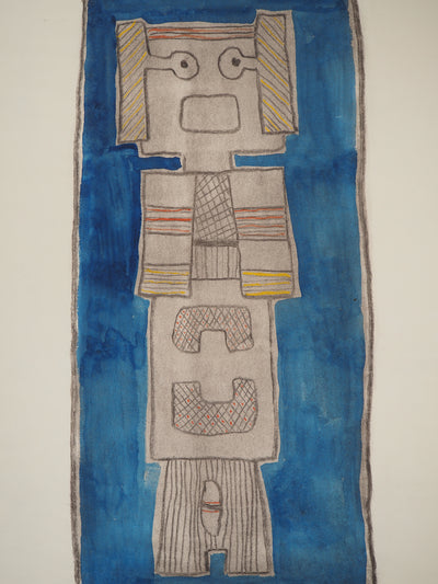 Jacques SOISSON : Totem, Aquarelle originale (photo de détail 2) - Crédit photo : Galerie Art.Paris