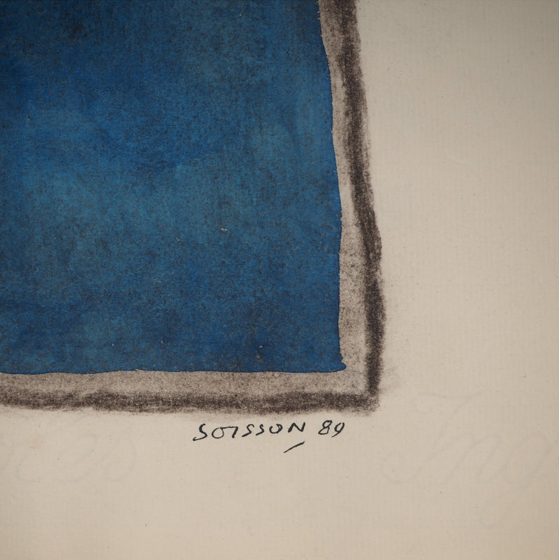 Jacques SOISSON : Totem, Aquarelle originale (photo de détail 3) - Crédit photo : Galerie Art.Paris