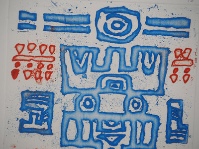 Jacques SOISSON : Réponse en bleu, Gravure originale (photo de détail 6) - Crédit photo : Galerie Art.Paris