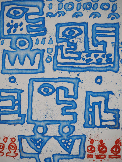 Jacques SOISSON : Réponse en bleu, Gravure originale (photo de détail 7) - Crédit photo : Galerie Art.Paris