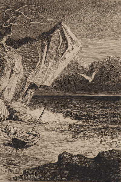 Léon GAUCHEREL : La mer, Gravure originale (vue générale) - Crédit photo : Galerie Art.Paris