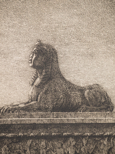 Armand QUEYROY : Egypte : Le Sphinx, Gravure originale (photo de détail 4) - Crédit photo : Galerie Art.Paris