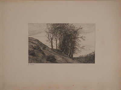 George HOWARD : La colline (ou Révolte), Gravure originale (photo de détail 2) - Crédit photo : Galerie Art.Paris