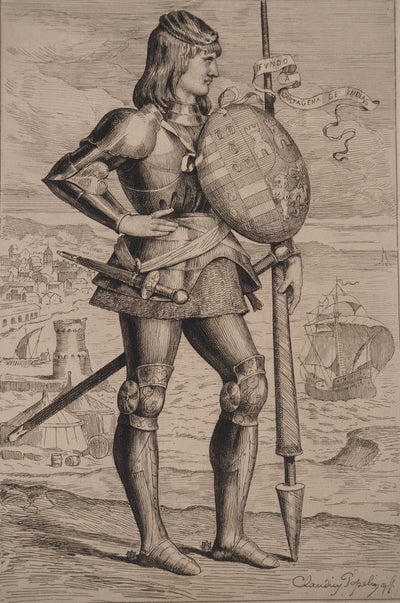 Claudius POPELIN : Le conquérant, Gravure originale (vue générale) - Crédit photo : Galerie Art.Paris