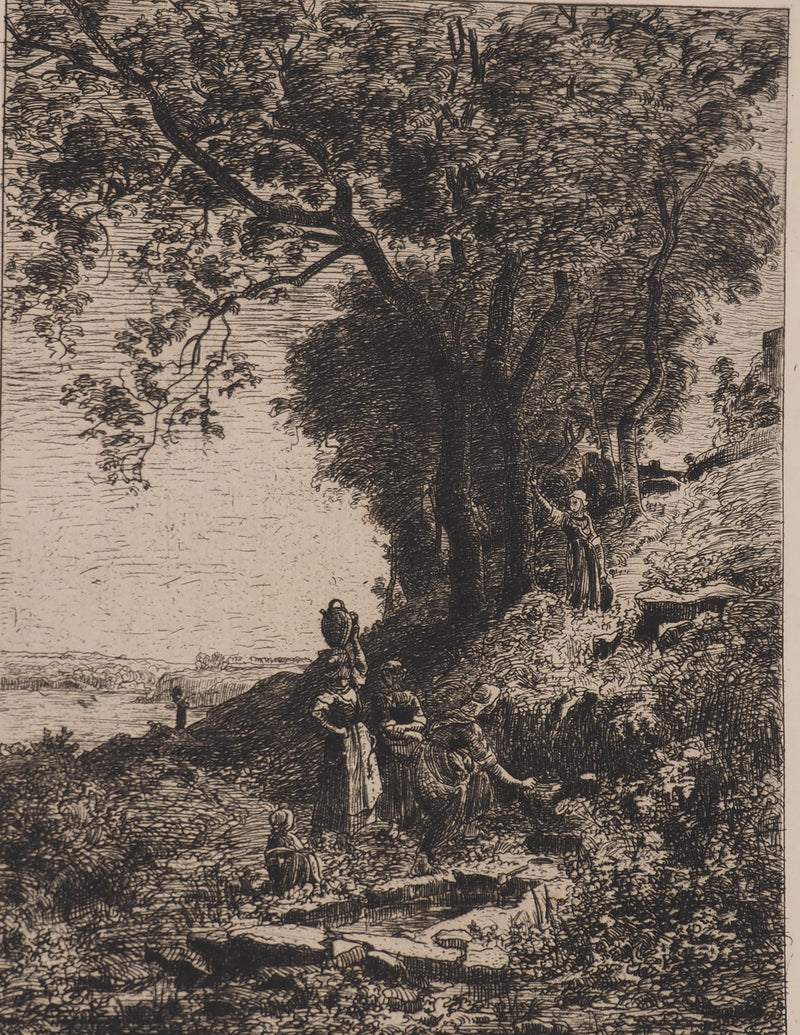 Emmanuel LANSYER : La Fontaine, Gravure originale (vue générale) - Crédit photo : Galerie Art.Paris