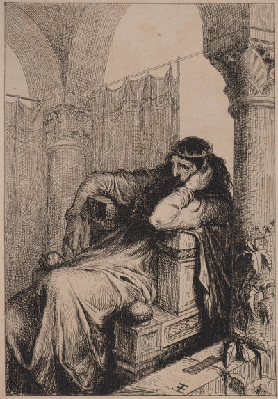 François-Émile EHRMANN : Dernier Amour de Charlemagne, Gravure originale (vue générale) - Crédit photo : Galerie Art.Paris