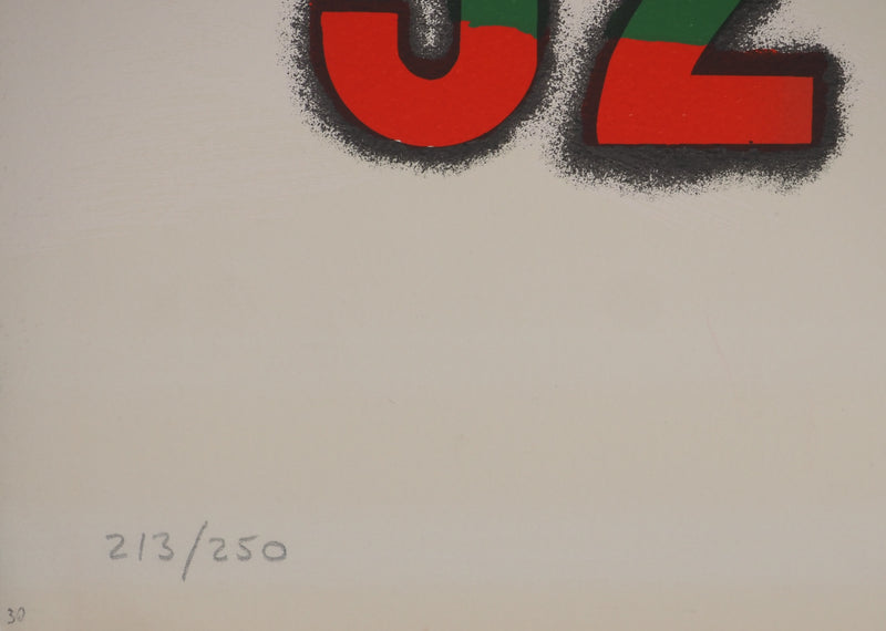 Peter KLASEN : Athlétisme, La piste du 100m, Lithographie originale signée