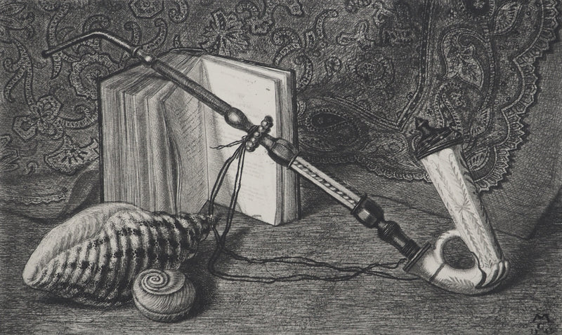 Michel CIRY : Les coquillages, Gravure originale signée