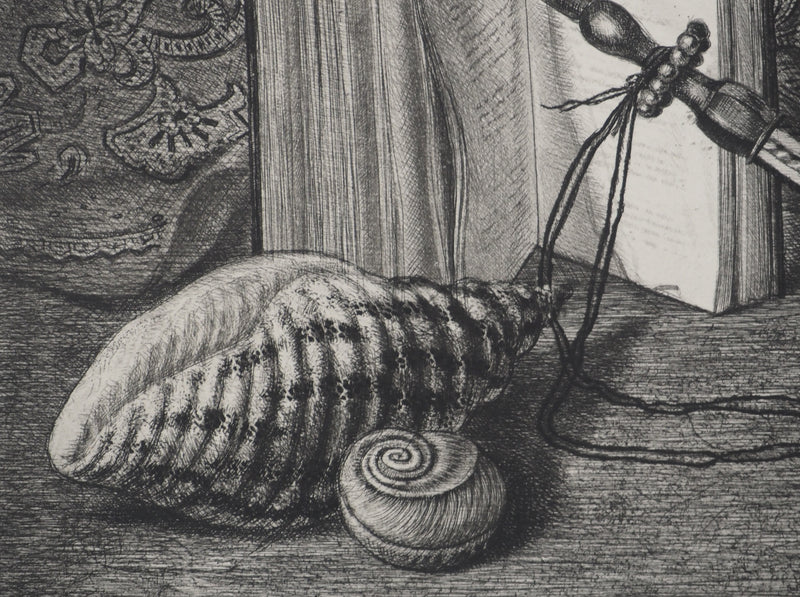 Michel CIRY : Les coquillages, Gravure originale signée