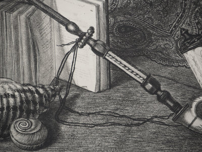 Michel CIRY : Les coquillages, Gravure originale signée