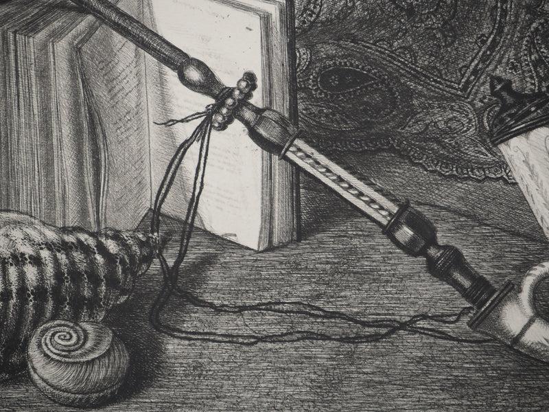 Michel CIRY : Les coquillages, Gravure originale signée