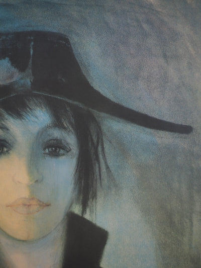 René William THOMAS : Portrait d'arlequin, Lithographie originale signée