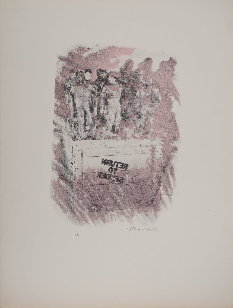 Mimmo ROTELLA : Return to sender, Lithographie originale signée