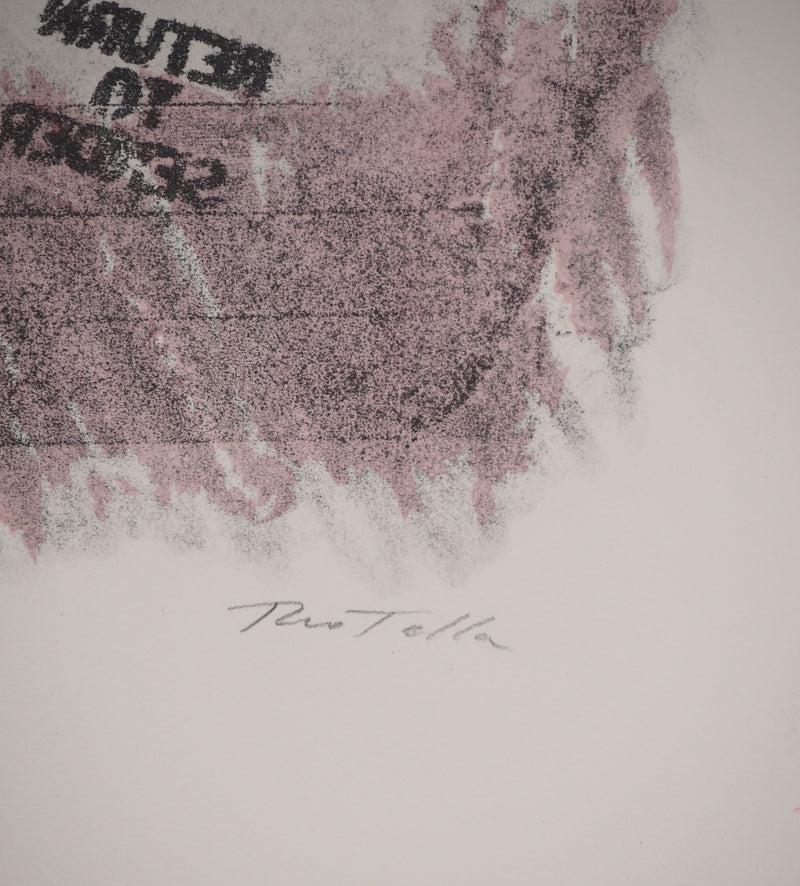 Mimmo ROTELLA : Return to sender, Lithographie originale signée