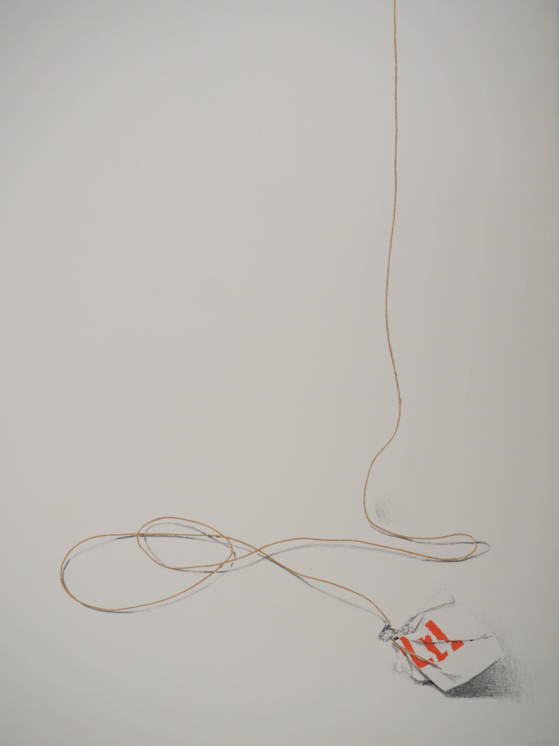 Costa TSOCLIS : Le fil rouge, Lithographie originale signée
