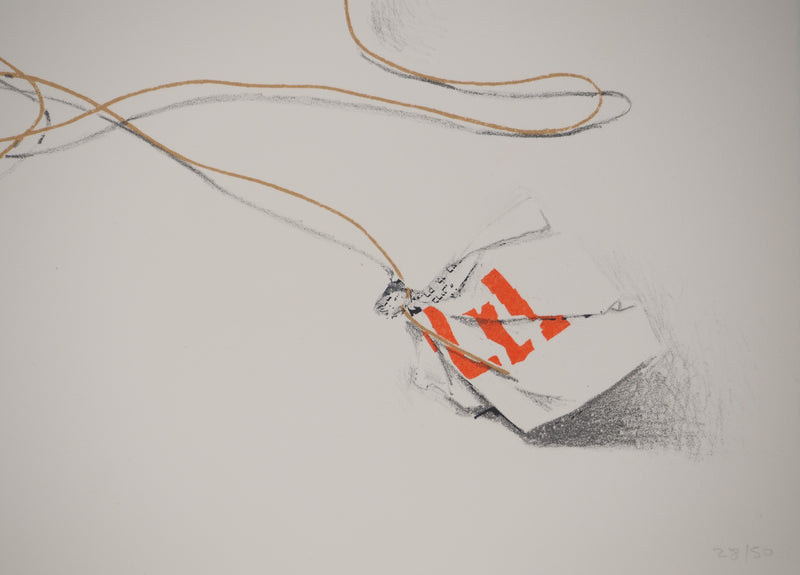 Costa TSOCLIS : Le fil rouge, Lithographie originale signée