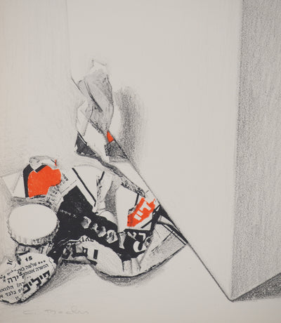 Costa TSOCLIS : L'écrasement, Lithographie originale signée
