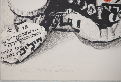 Costa TSOCLIS : L'écrasement, Lithographie originale signée