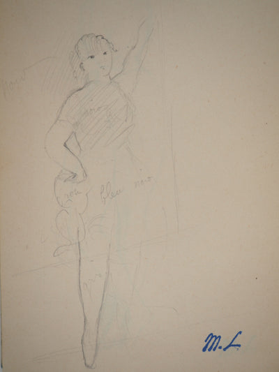 Marie LAURENCIN : Etude d'une ballerine, Dessin original signé
