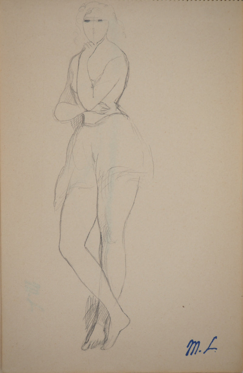 Marie LAURENCIN : Danseuse pensive, Dessin original signé