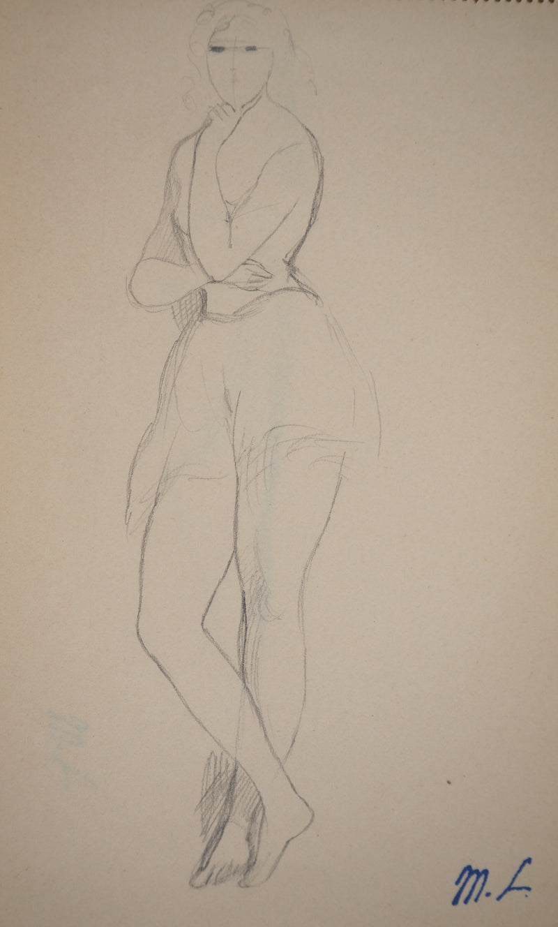 Marie LAURENCIN : Danseuse pensive, Dessin original signé