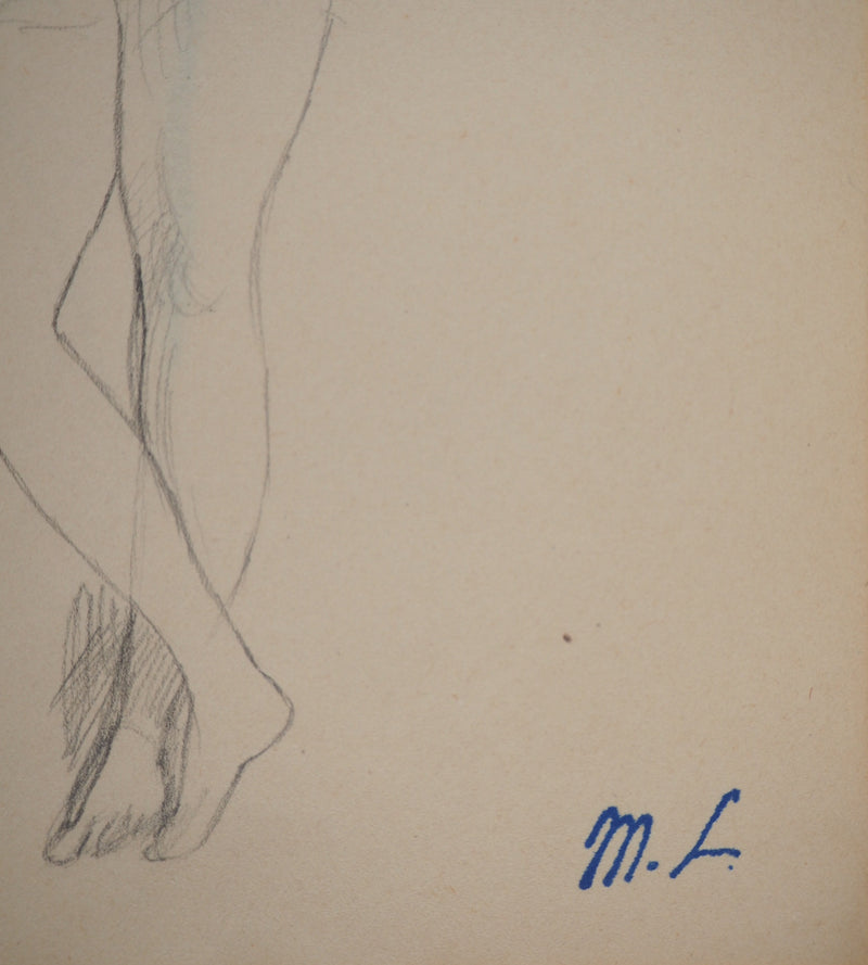 Marie LAURENCIN : Danseuse pensive, Dessin original signé