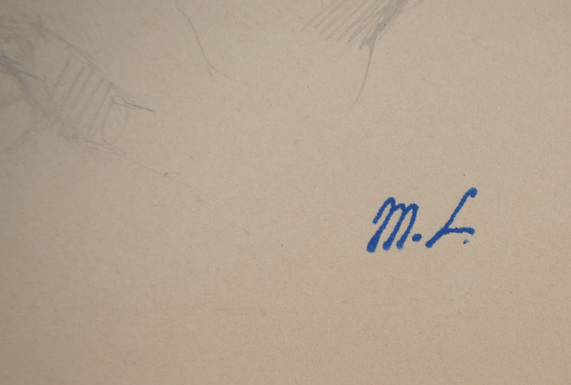 Marie LAURENCIN : Les chatons, Dessin original signé