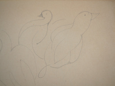 Marie LAURENCIN : Les canards, Dessin original signé