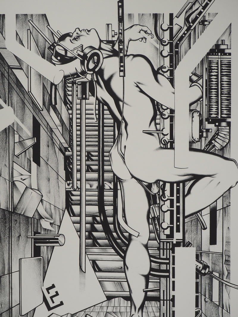 Francisco MELO : Nu dystopique, Lithographie originale (photo de détail 2) - Crédit photo : Galerie Art.Paris