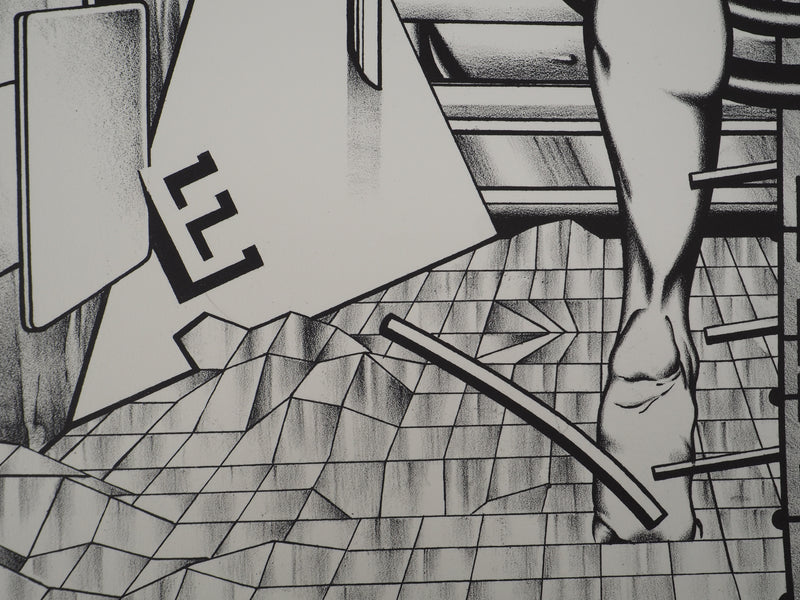 Francisco MELO : Nu dystopique, Lithographie originale (photo de détail 6) - Crédit photo : Galerie Art.Paris