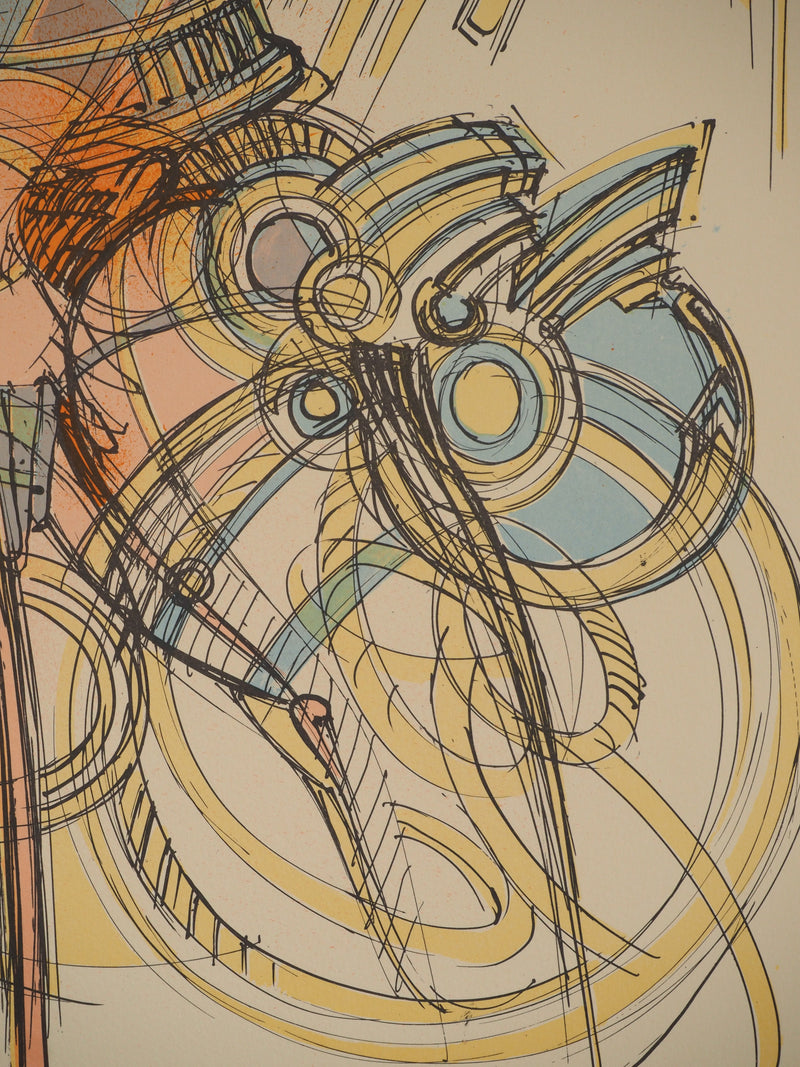 Roger Louis CHAVANON : Jeune guerrière futuriste, Lithographie originale (photo de détail 7) - Crédit photo : Galerie Art.Paris
