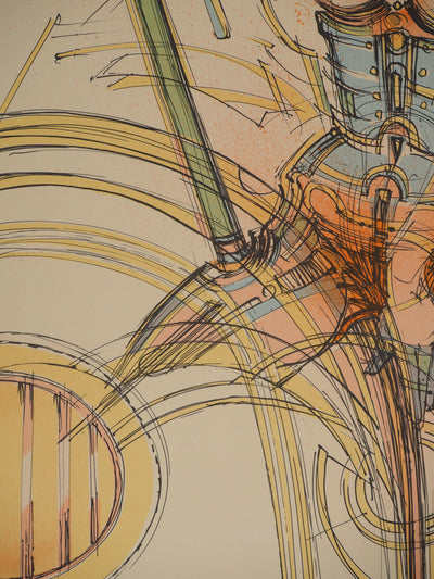 Roger Louis CHAVANON : Jeune guerrière futuriste, Lithographie originale (photo de détail 8) - Crédit photo : Galerie Art.Paris