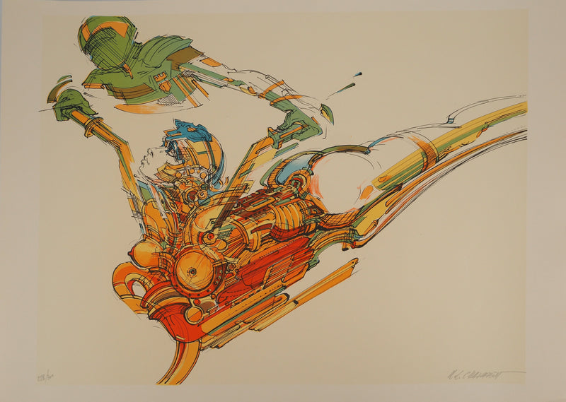 Roger Louis CHAVANON : Femme du futur, Lithographie originale (vue générale) - Crédit photo : Galerie Art.Paris