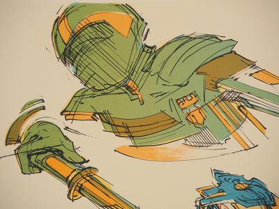 Roger Louis CHAVANON : Femme du future, Lithographie originale (photo de détail 4) - Crédit photo : Galerie Art.Paris