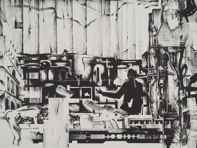 Francisco MELO : Dystopie scientifique, Lithographie originale (photo de détail 2) - Crédit photo : Galerie Art.Paris