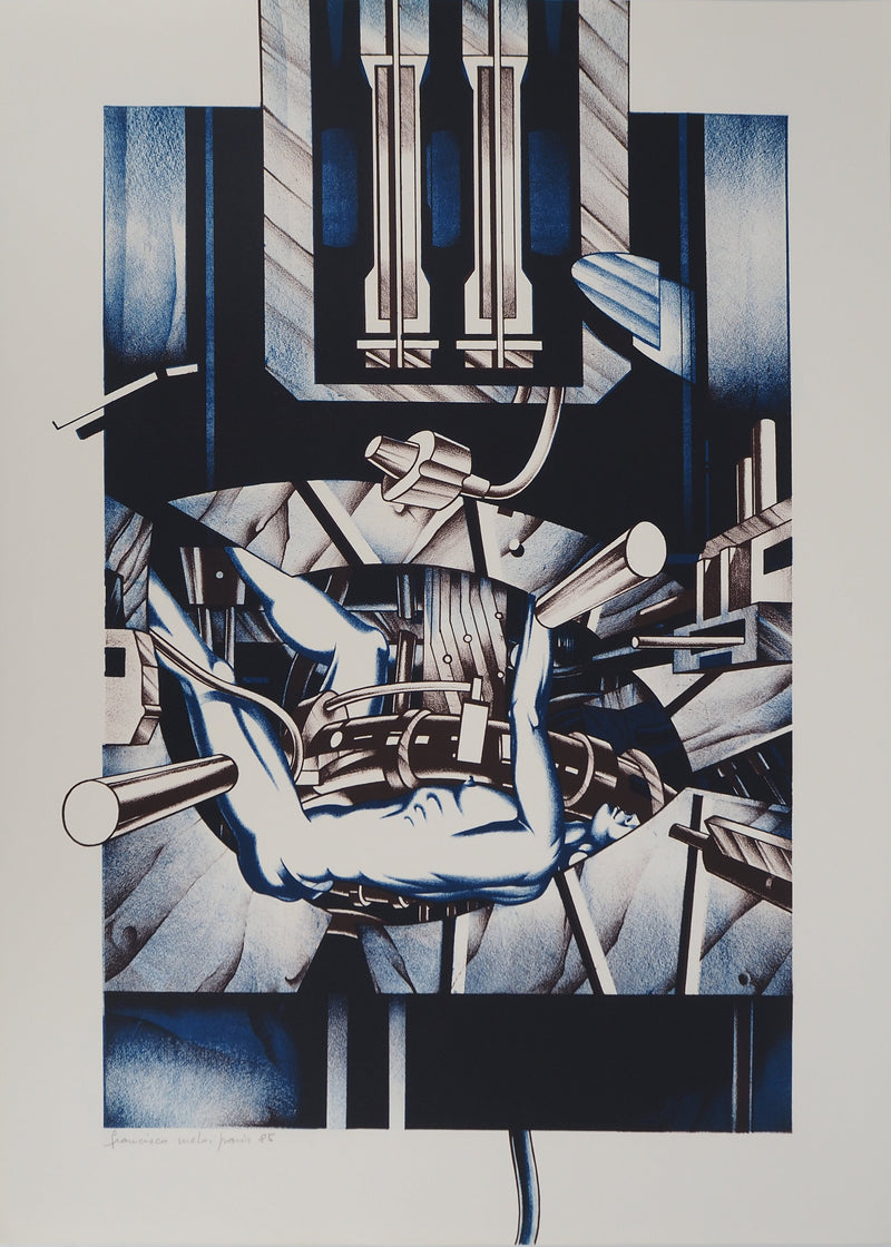 Francisco MELO : Composition mécanique, Lithographie originale (vue générale) - Crédit photo : Galerie Art.Paris