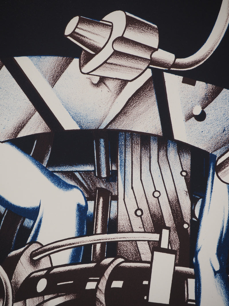 Francisco MELO : Composition mécanique, Lithographie originale (photo de détail 6) - Crédit photo : Galerie Art.Paris