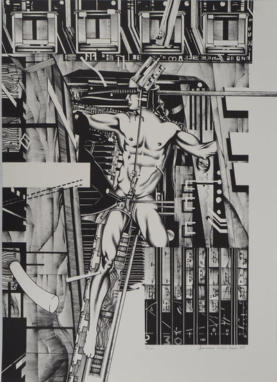 Francisco MELO : Metropolis, Lithographie originale (vue générale) - Crédit photo : Galerie Art.Paris