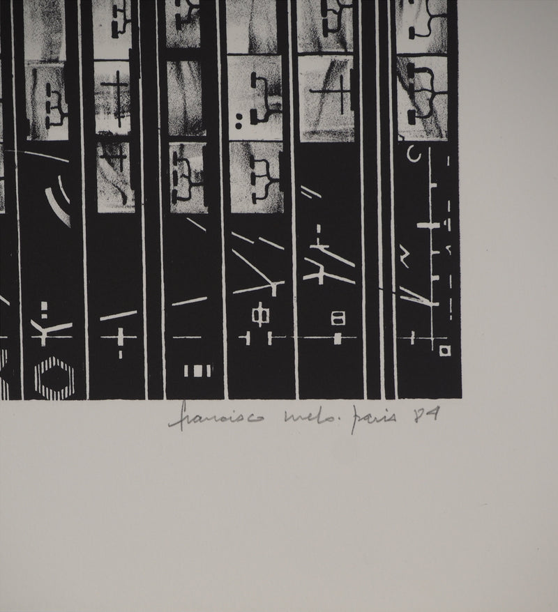 Francisco MELO : Metropolis, Lithographie originale (photo de détail 3) - Crédit photo : Galerie Art.Paris