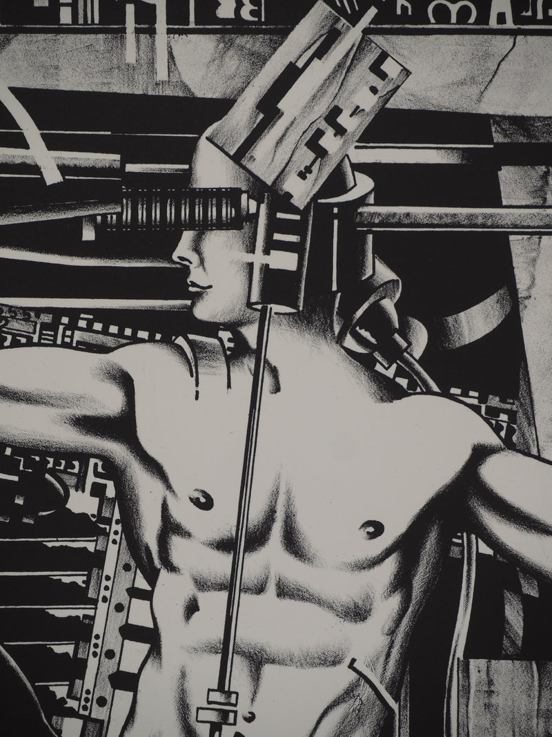 Francisco MELO : Metropolis, Lithographie originale (photo de détail 4) - Crédit photo : Galerie Art.Paris