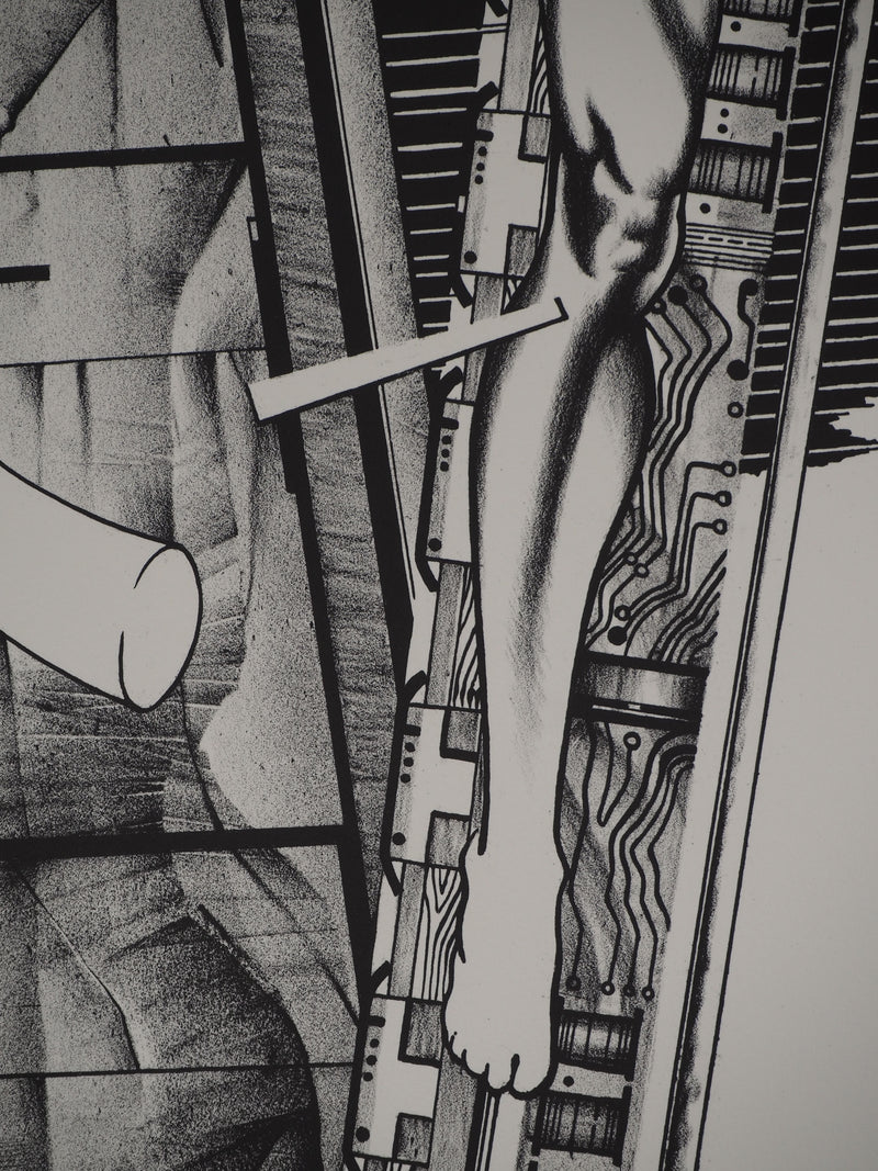 Francisco MELO : Metropolis, Lithographie originale (photo de détail 5) - Crédit photo : Galerie Art.Paris