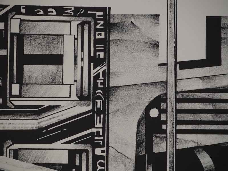 Francisco MELO : Metropolis, Lithographie originale (photo de détail 7) - Crédit photo : Galerie Art.Paris