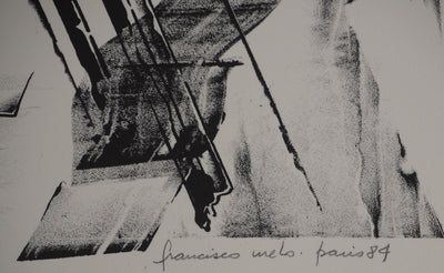 Francisco MELO : Composition futuriste, Lithographie originale (photo de détail 3) - Crédit photo : Galerie Art.Paris