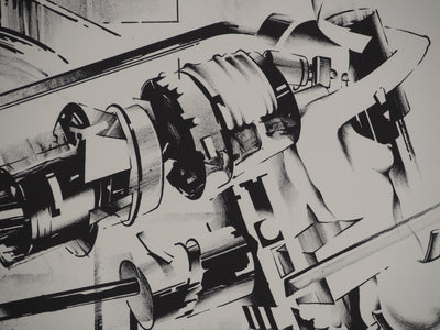 Francisco MELO : Composition futuriste, Lithographie originale (photo de détail 4) - Crédit photo : Galerie Art.Paris