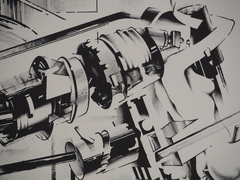 Francisco MELO : Composition futuriste, Lithographie originale (photo de détail 4) - Crédit photo : Galerie Art.Paris