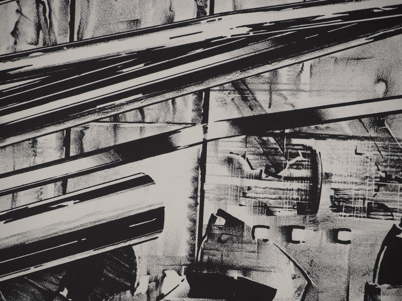 Francisco MELO : Composition futuriste, Lithographie originale (photo de détail 5) - Crédit photo : Galerie Art.Paris