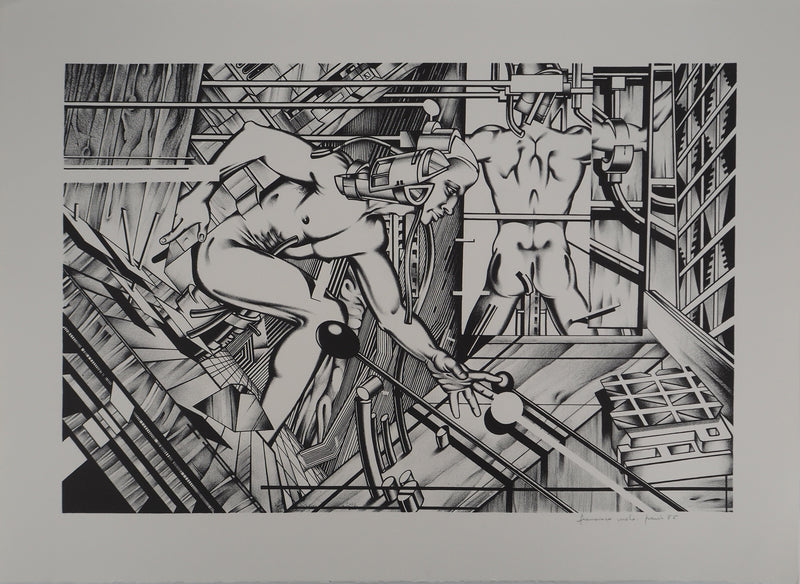 Francisco MELO : Surhomme, Lithographie originale (vue générale) - Crédit photo : Galerie Art.Paris