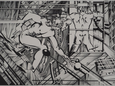Francisco MELO : Surhomme, Lithographie originale (photo de détail 2) - Crédit photo : Galerie Art.Paris